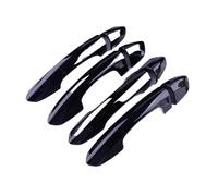 GTVRFLOKI Door Handle Caps Trim Compatible with for Mustang 2015 2016 2017 2018 2019 2020 1 Set Black Car Door Handle Cover Protector ABS Decoration