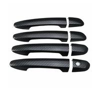 GTVRFLOKI Door Handle Compatible with for CX-3 2016 2017 2018 2019 2020 2021 Car Smarts Keyless Trim Carbon Fiber Accessories Left Drive Handle Shell