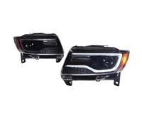 GTVRFLOKI Front Headlight Compatible With Jeep For Grand For Cherokee 2011 2012 2013 2014 2015 Modified DRL Dynamic Turn Signal Headlight Auto Replacement Accessories