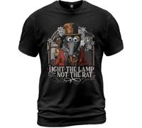 GTWFK Unisex Cotton T-Shirt The Muppet Christmas Carol Light The Lamp Not The Rat Black