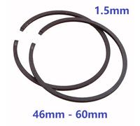 GTWSQQ 2pcs Piston Ring 1.5mm x 46mm 47mm 47.5mm 48mm 49mm 50mm 51mm 52mm 53mm 54mm 56mm 58mm 60mm 66mm Chainsaw Trimmer Tool Parts(54mm x 1.5mm)