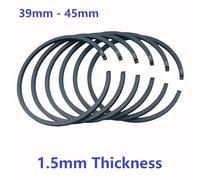 GTWSQQ 6pcs Piston Ring 1.5mm x 39mm 40mm 40.5mm 41mm 41.1mm 41.5mm 42mm 42.5mm 43mm 44mm 44.3mm 44.7mm 45mm Engine Chainsaw Trimmer(45mm x 1.5mm)