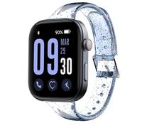 GTX12, T60 Smart Watches Band, 22mm Glitter Clear Silicone Transparent Clear Soft Silicone Sports Straps Compatible with Fitpolo, ENOMIR, Tensky GTX12, uaue, QXQ, QCOQ, CASCHO T60 Smart Watch (Blue)