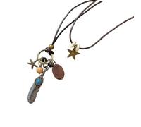 GTYLF Artisanal Earthenware Blossomy Butterfly Charm Chain Thin Mixture Jewelry Suitable for Delicate Skin Wear Nonallergenic Thin Chain Jewelry