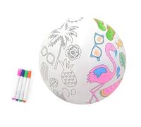 GTYLF Artistic Inflatable Beach Ball for Creative Play At the Beach or Pool Interactive Drawing Inflatable Pool Ball Educational Kids