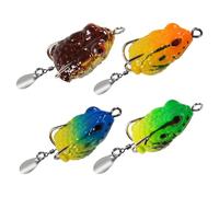 GTYLF Dense Thin Frogs Molded Fishing Attract Realistic Bounds Natural Game Copy Twelve Hundred Various Water Conditions Realistic Frogs Lure Allurement