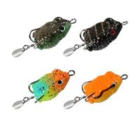 GTYLF Dense Thin Frogs Molded Fishing Attract Realistic Bounds Natural Game Copy Twelve Hundred Various Water Conditions Realistic Frogs Lure Allurement