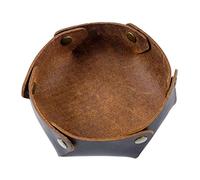 GTYLF Dice Tray Candy Storage Box Entryway Table Tray Jewelry Valet Crazy-Horse Dice Rolling Holder for Office-Club Valet Crazy-horse Desk Organizer Dresser Entryway Edc-dump Trays
