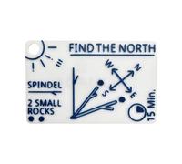 GTYLF Manual Direction Finding Card, Hiking Trip Compact ABS Outdoor Guide with Carry Hole, Backpack Utility Manual Navigation Card Camping Direction Guide Pocket Orientation Aid Hiking Wayfinding