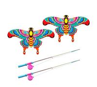 GTYLF Park Flying Toy Set with Rod-and-Line Control, 2 Pack Kite Play for Families in Open Fields and Yard Areas Together Park Flying Toy Set with Rod-and-Line Control