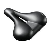 GTYLF Saddle with Wide Cushion Seat, Central Relief Channel, Smooth PU Cover, Supportive Cycling Upgrade for City Travel, Leisure Routes, Black Cycle Cushion Saddle Vented Seat Broad Rear Cruiser