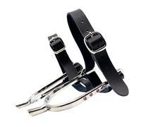 GTYLF Spurs Pair for Horseback Training, Adjustable Equestrian Spurs with Curved Metal Arms and Crystal Accents Curved Metal Equestrian for Horse Riding