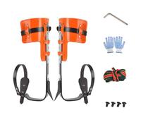 GTYLF Steel Tree Climbing Spurs for Fruit Picking Adjustable Climbing Spikes with Calf, Bark Hold, Outdoor Work Setup Field Tree Spurs Irons Fruit Picking Access Bark Grip Steel Calf Spur