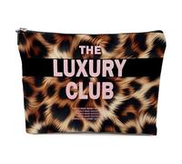 GTYNU Trendy Funky Cheetah Black Makeup Bag,Trendy Funky Cheetah Y2K Cosmetic Bags,Leopard Lover Gifts for Women,Coquette Preppy Decor Makeup Zipper Pouch for Girls,The Luxury club Leopard Decor