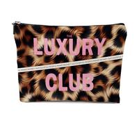 GTYNU Trendy Funky Cheetah Pink Makeup Bag,Trendy Funky Cheetah Pink Y2K Cosmetic Bags,Leopard Lover Gifts for Women,Coquette Preppy Decor Makeup Zipper Pouch for Girls,The Luxury club Leopard Decor
