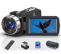 GTYOLOR 8K 64MP Video Camera 18X Digital Camcorder Video Camera for YouTube 3.0 inch Flip Screen Camcorder Vlogging Camera with 32GB SD Card, 2.4G Remote Control, Two Batteries and External Mic
