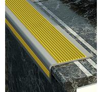 GTYUNZP PVC L-Shaped Stair Nosing Edge Trim,Stair Nosing Edge Step Nose Edging Stair Edging Self-Adhesive Step Non-Slip Stair for Indoor and Outdoor Wooden (Color : Yellow, Size : 1 piece)