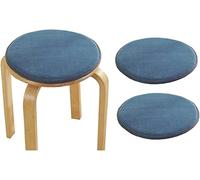 GTYUNZP Round Chair Cushions 30CM/34CM/40CM Round Seat Cushions Non Slip Stools Pads With Ties Bar Kitchen High Stools Chairs Cushions 1/2/4 Packs (Color : Blue, Size : 34cm(13.4inch)*2 packs)