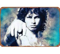GTZAOB Jim Morrison Music Poster Metal Tin Sign Retro Wall Signs for Home Cafe Bar Pub Wall Decor 8x12 inch