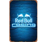 GTZAOB Red Bull Racing Poster Retro Metal Sign Vintage Tin Sign for Cafe Bar Home Wall Decor 12 X 8 inch