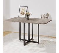 Gtzly Drop Leaf Dining Table, Mobile Folding Dining Table, Extendable Drop Leaf Table with Metal Frame, Multifunction Expandable Table for Work, Study and Dining(Gray,140 * 80 * 75cm)