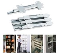 Gtzly Heavy Duty Drawer Slides, Mount Under 80KG Capacity Bottom Stair Cabinet Glides Concealed Pull Out Storage Pantry Closet Shelf (Size : 53.5cm/21.1in)