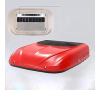 Gtzly RV Air Conditioner 1800W (6000 BTU), Low Power 12V DC Ultra-thin Roof Air Conditioner, 150-350m³/h Airflow, Quiet for Car Trucks Vans Construction Vehicles Trailers(Red)