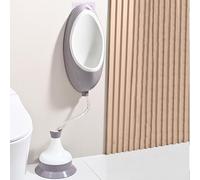 Gtzly Waterless Urinals for Men, Splashproof Urinal with Hose, Wall Mount Universal Washout Plastic Urinal, Anti-Clogging Outdoor Urinals for Backyard Garage Shed(Gray)