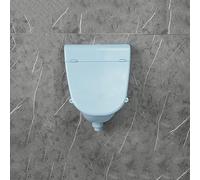 Gtzly Waterless Urinals for Men With Lid, Wall Mounted Plastic Urinal with Manual Flush Valve and Pipes for Garage, Shed, Backyard(White)