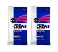 GU Energy Chews Double Serving Packs. Energy Gummies with Electrolytes for Running, Cycling, Triathlon & Other Sports - Pack of 2 (Blueberry Pomegranate)
