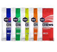 GU Energy Chews Double Serving Packs. Energy Gummies with Electrolytes For Running, Cycling, Triathlon & Other Sports - Selection Box of 5 Mixed Flavours