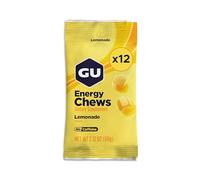 GU Energy Chews, Lemonade 12 x 60g - 90 Calorie Energy Gummies with Carbohydrates, BCAAs and Electrolytes - Pre-Workout Fuel for Running, Cycling, Triathlon and Endurance Sports