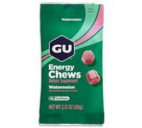 GU Energy Chews, Watermelon Energy Gummies with Electrolytes, Vegan, Gluten-Free, Kosher, Caffeine-Free, and Dairy-Free On-The-Go Energy for Any Workout, 12 Bags (24 Servings Total)