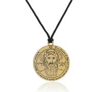 Gu Feng Adjustable Rope Chain Golden Slivery Solomon Necklace Pentacle of The Sun Key Jupiter Seal Pendant Talisman Jewelry Gift