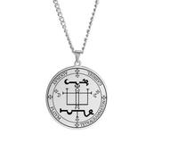 Gu Feng Archangel Raphael Pendant Necklace Talisman Amulet SAMAEL Gabriel Uriel Arch Angel Stainless Steel Long Chain Necklaces