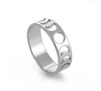 Gu Feng Unique Phase of the Moon Rings Women Stainless Steel Gold Color Crescent Moon Finger Ring Fashion Jewelry