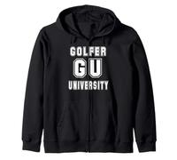 GU Golfer University Funny Golf College Zip Hoodie