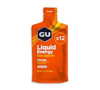 GU Liquid Energy Gels, Orange 12 Pack - 95 Calorie Energy Gel with Carbohydrates, Caffeine, BCAAs and Electrolytes - Pre-Workout Fuel for Running, Cycling, Triathlon and Endurance Sports