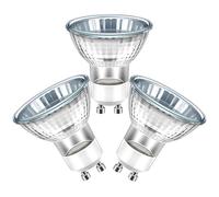 GU10 Halogen Bulbs 50W, GU10 Bulbs Warm White 2800K, 230V 540lm Dimmable Halogen Spotlight 2 Pin for Ceiling, Track Light, Candle Warmer Lamp, 3 Pack