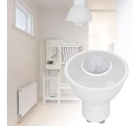 GU10 Infrared Motion Sensor Light Bulb 5W 500LM 3000K Warm White Security Light Auto On Off for Hallway Porch Living Room AC