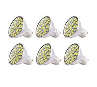 GU10 LED Bulb 5W, 29 x 5050 SMD LEDs, Big Led Chips, 50W Halogen Bulb Replacement, 6000K Cool White, 500LM, 120°Beam Angle Spotlight Bulbs, AC 220-240V, Pack of 6