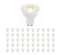 GU10 LED Bulbs, Cool White 4000K, 50W Halogen Lamp Equivalent, 6W 420 Lumens, 38 Degree Beam Angle, Long-Life 25,000 Hours - Pack of 50