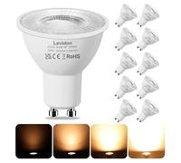 GU10 LED Bulbs Dimmable, Warm White 2700K, 50W Halogen Spotlight Replacement, 4.9W Dimmable GU10 LED Bulbs, 220-240V 350lm 38° Narrow Beam Angle - Pack of 10