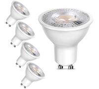 GU10 LED Bulbs - Non-Dimmable 6W Energy-Saving 450 Lumens Spotlight LED Bulbs - 2700K Warm White 50,000 Hours 38° Beam Angel - Equivalent to 50W Halogen for Home, Office (4, Warm White - Non-Dimmable)