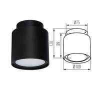 GU10 LED Ceiling Surface Mounted 3 Mode Round Cylinder Down Light Spotlight Lamp