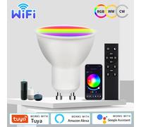 GU10 Led Light Bulb Wifi Tuya Smart Life 220V 110V RGB Lamp with RF 2.4G Remote Group Control Spotlight Downlight Alexa Google 220V Wifi GU10