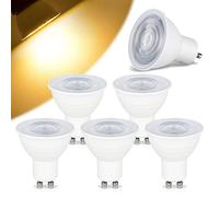 GU10 LED Light Bulbs, 5W Warm White 3000K 500LM Dimmable GU10 Spot Light Bulb AC 220-240V, Equivalent for 50W Halogen Lamp, 120° Beam Angle, 6 PCS