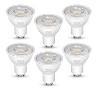 GU10 LED Spotlight Bulbs, Daylight White 6000K, 60W Equivalent, 6Pack | 7W GU10 LED Bulbs, 38° Narrow Beam Angle, 600LM, 88%Energy Saving, Not-Dimmable, Ideal for Ceiling, Track Light, Downlight