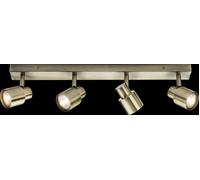 GU10 Quad Bar Spotlight Antique Brass 230V IP20 50W Netlighting Yellow One Size