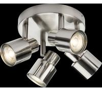 GU10 Quad Spotlight Brushed Chrome 230V IP20 50W Netlighting Grey One Size